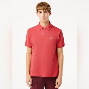 Lacoste Men's Polo Shirt in Coral Red
